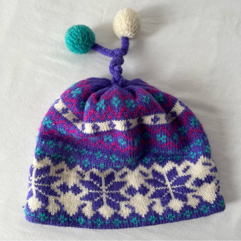 Vintage 90s Murray Merkley Canada Hat Pure Virgin Wool Multicolor small